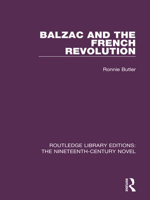 cover image of Balzac and the French Revolution